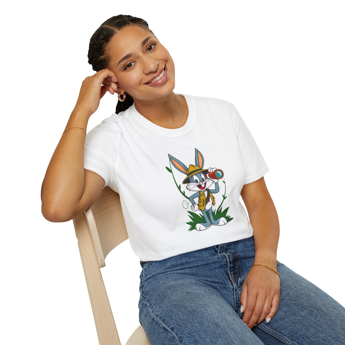 Bugs Bunny T Shirt Unisex Softstyle Gildan 64000 Cartoon Animation Graphic Tee Design