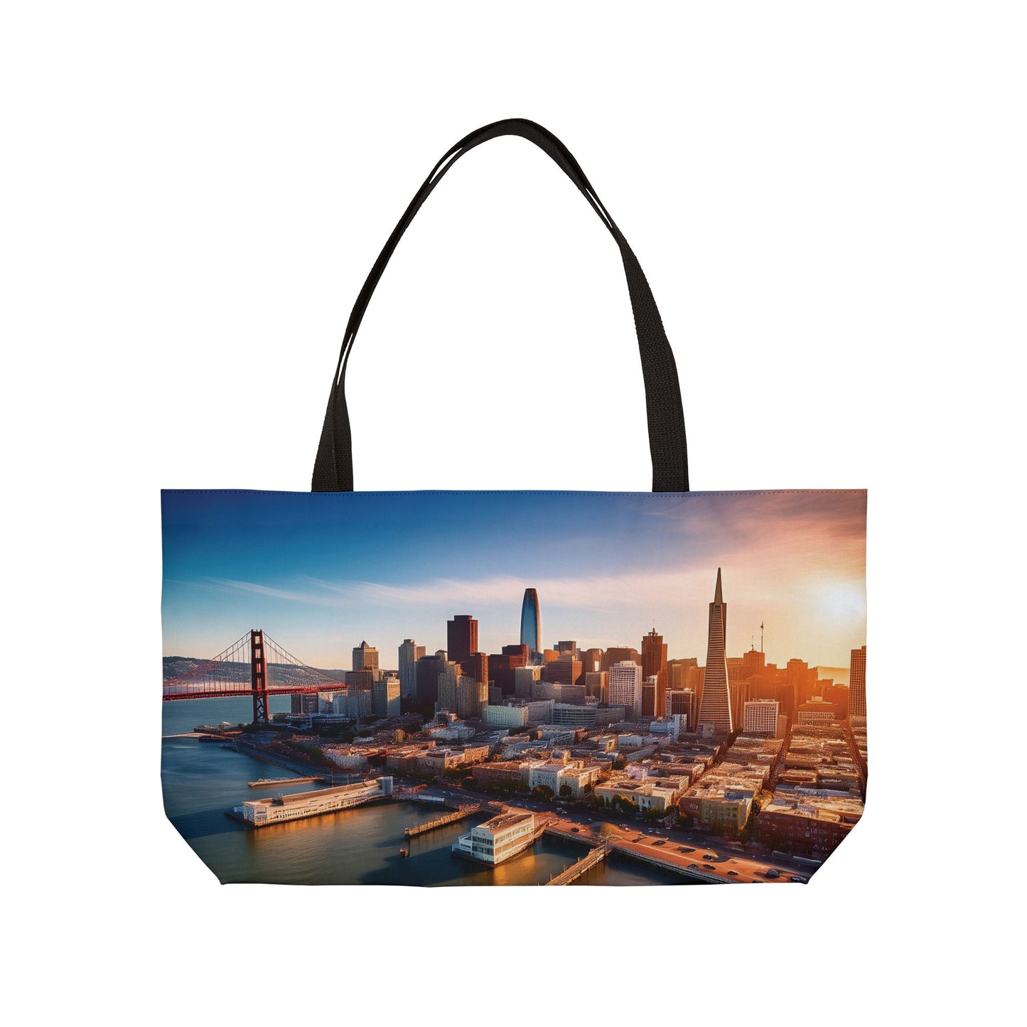 San Francisco Print Big Bag High-Quality 100% Spun Poly 24x13 Canvas Art Bag C-2