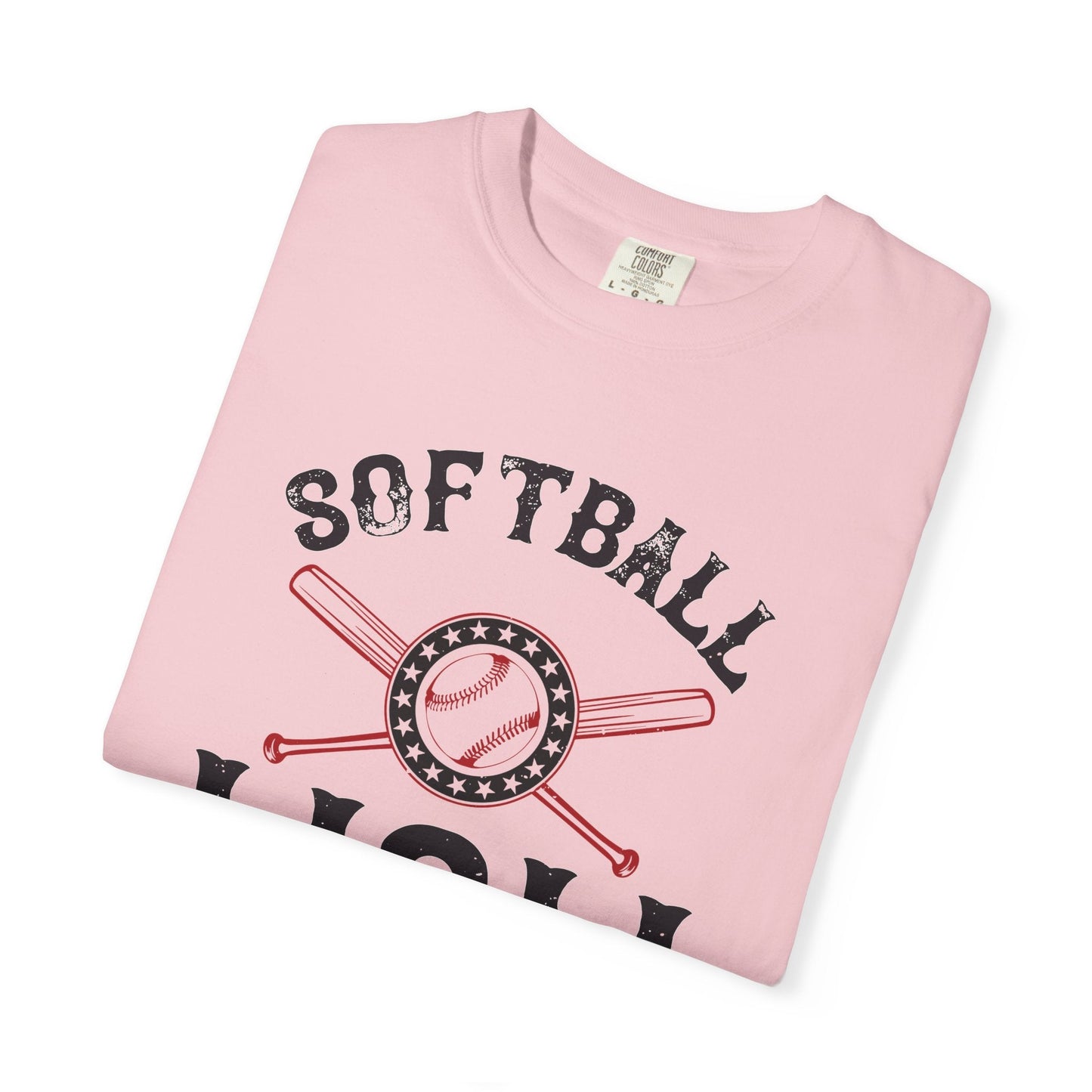Softball Mom T-shirt Mother Day Mama Tee Unisex Comfort Colors Garment-Dyed Cotton h92