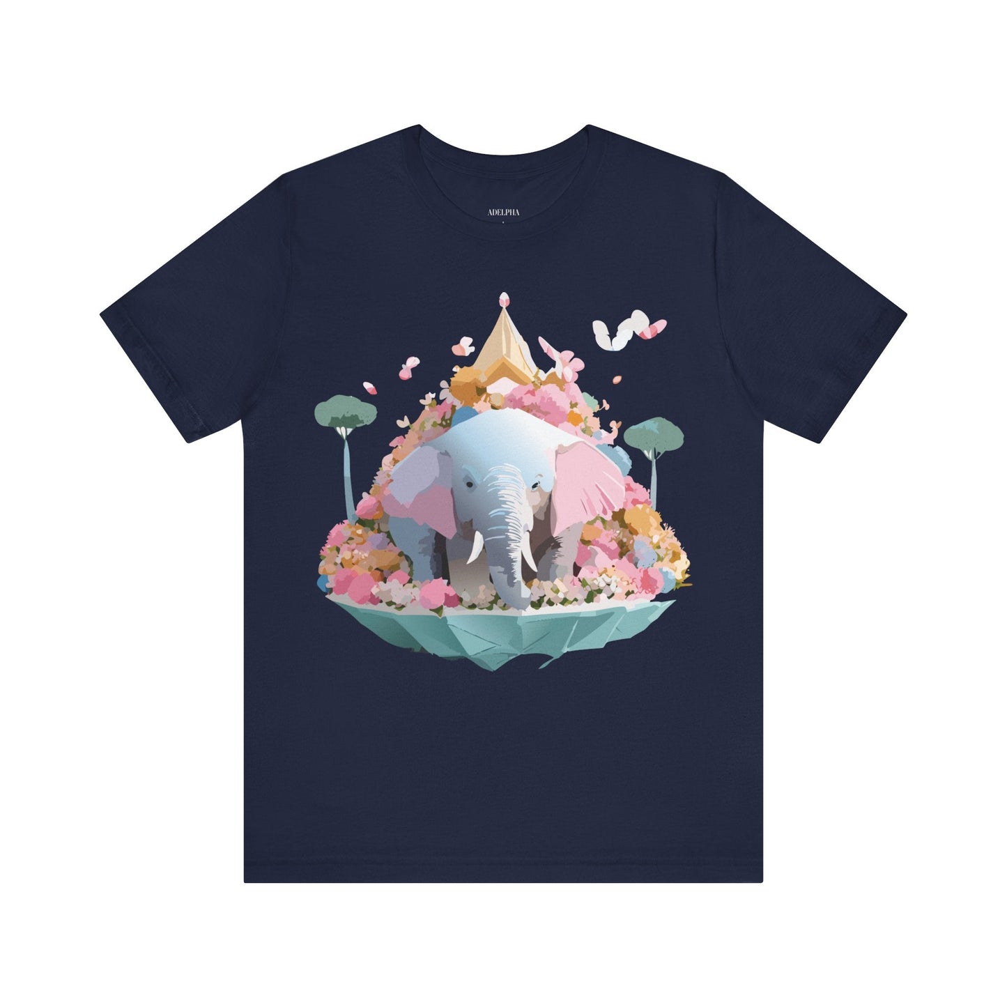 Elephant Graphic Tee Adelpha Unisex Short Sleeve Vintage Inspired Art Design Premium