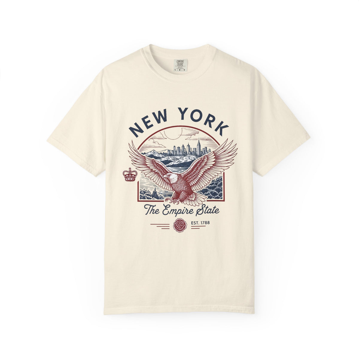 New York State Vintage Travel Tourist Graphic Gift Tee Unisex 100 Cotton Comfort Colors T-Shirt