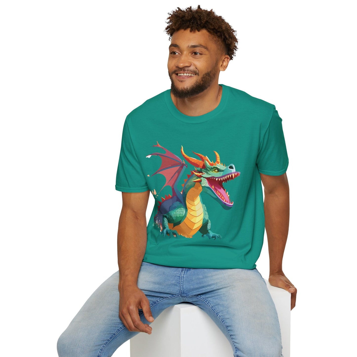 Dragon Graphic T Shirt Unisex Softstyle Cotton Tee Dragon Art Shirt For Men Women