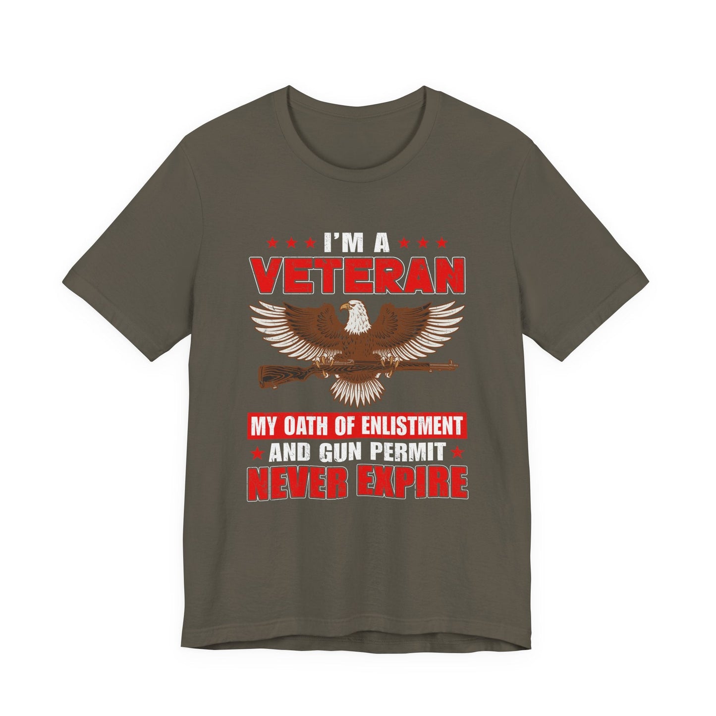 Army Veteran Patriotic Graphic Design Unisex Cotton T-Shirt v35