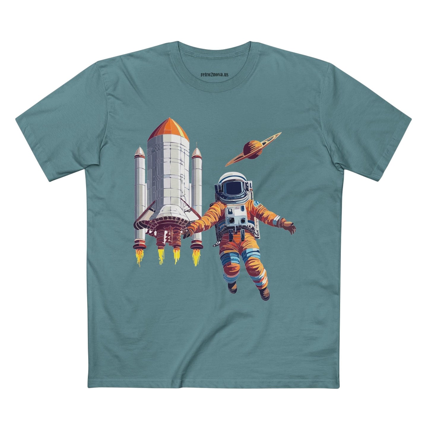 Cosmos Shirt Astronaut Tee CS 7 Unisex Premium Cotton Staple Tee Retro2Nova Art Original Art Design