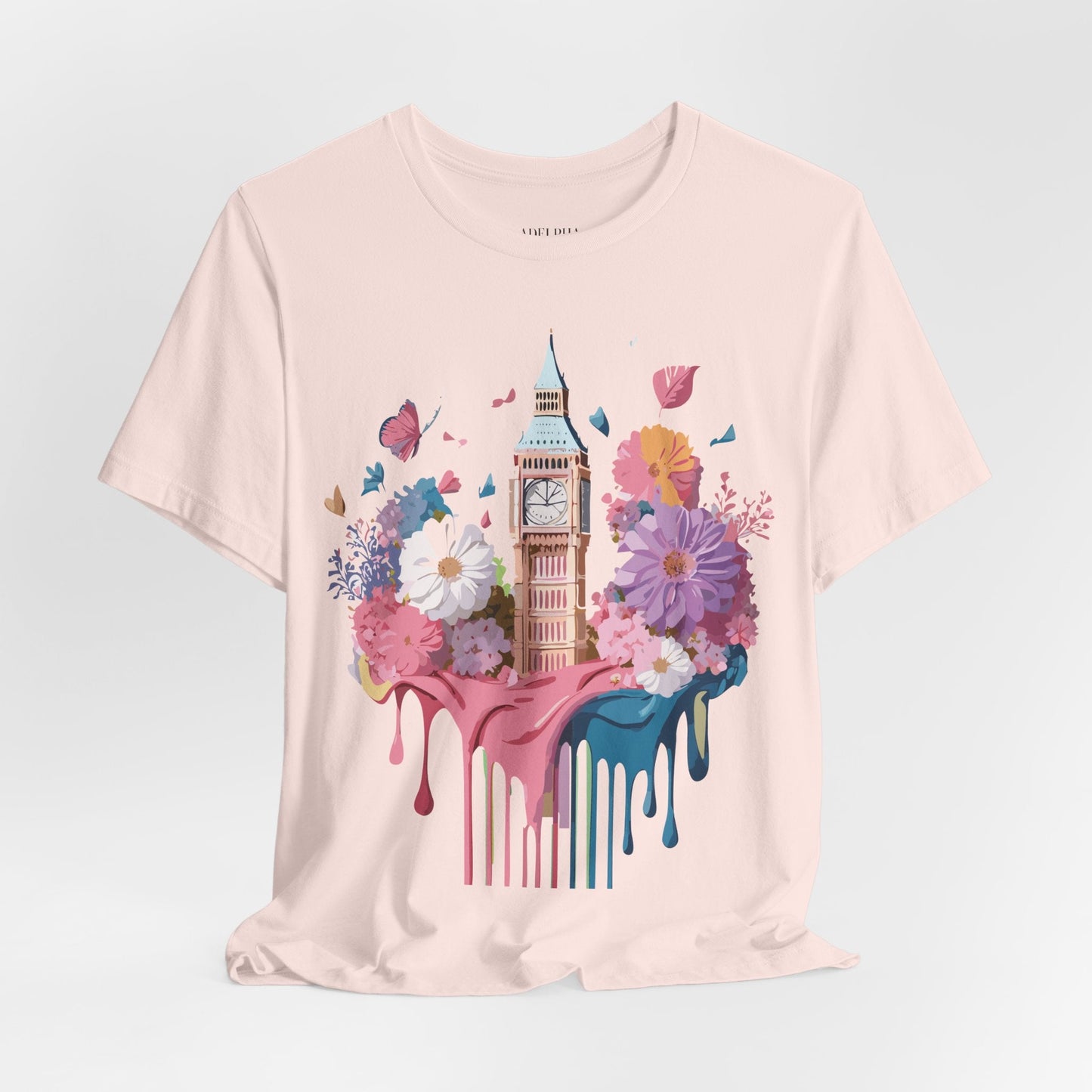 Adelpha London Tourist Unisex Graphic Tee Vintage Inspired Art Design Short Sleeve Shirt