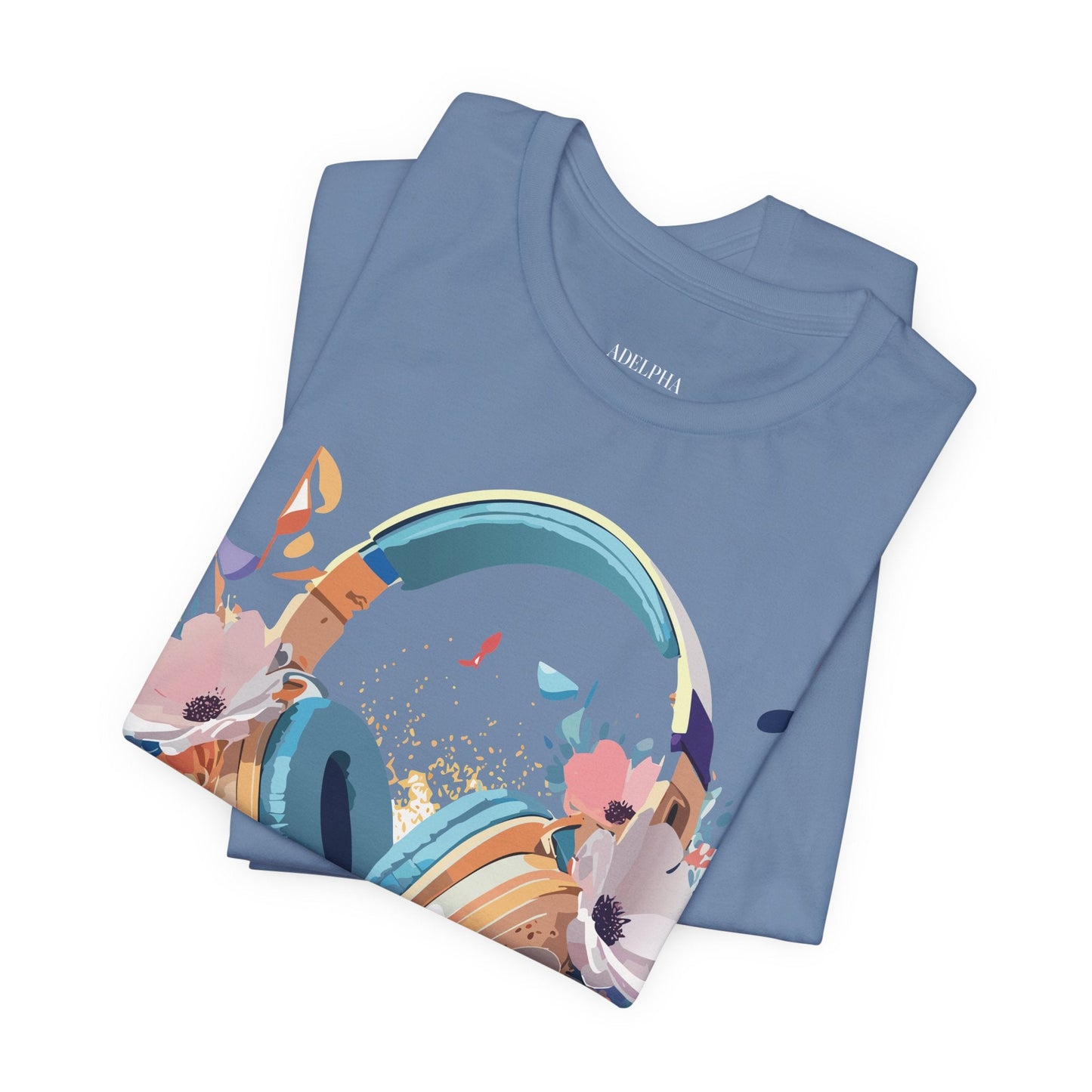 Music Graphic Unisex 100 Cotton Vintage Art with Musical Elements Tee 102