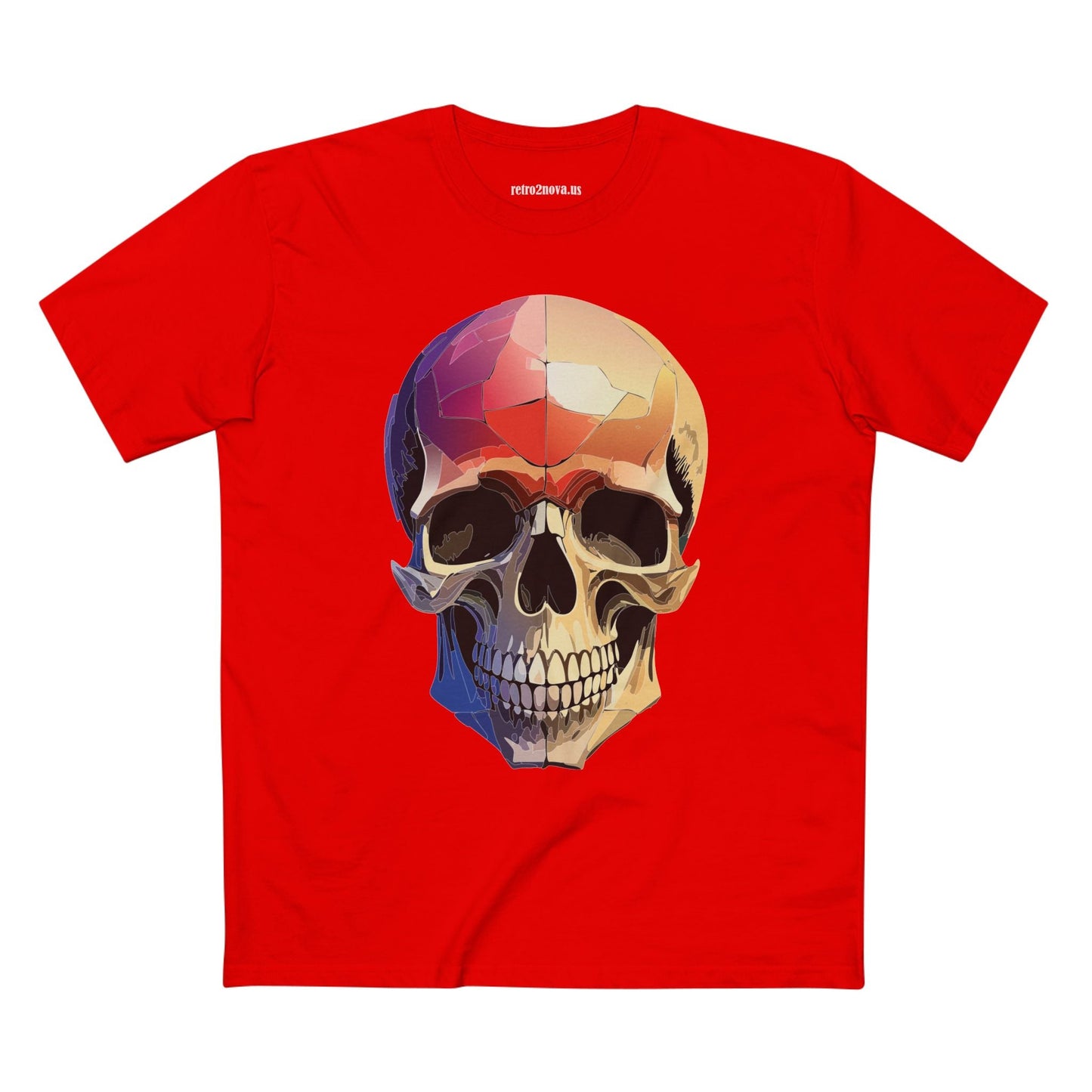 Skull Shirt Unisex Skeleton Tee With Original Art Design From Retro2Nova Premium Cotton Tee