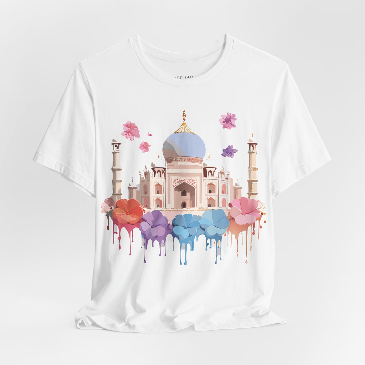 Unisex Cotton Bella+Canvas Tee with Taj Mahal