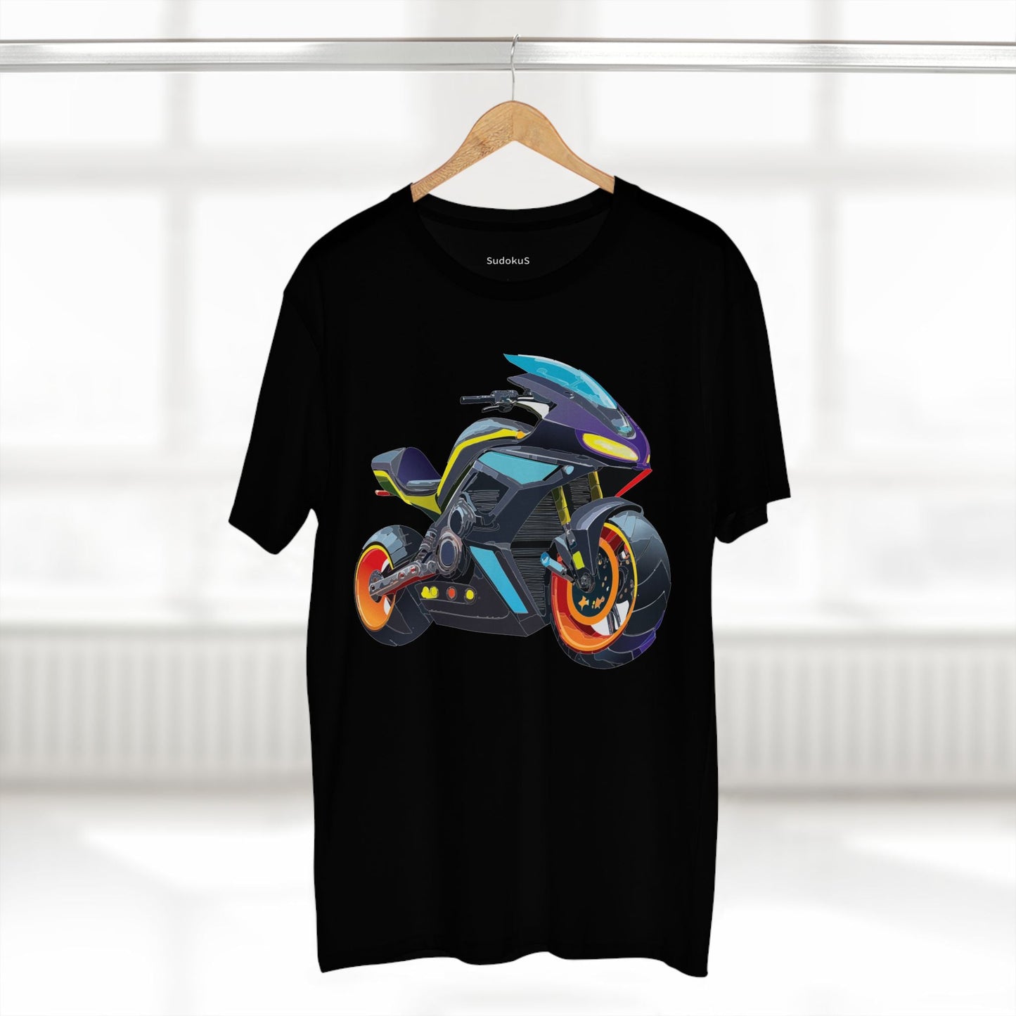 Moto Bike Graphic Unisex 100 Cotton Staple Tee 27