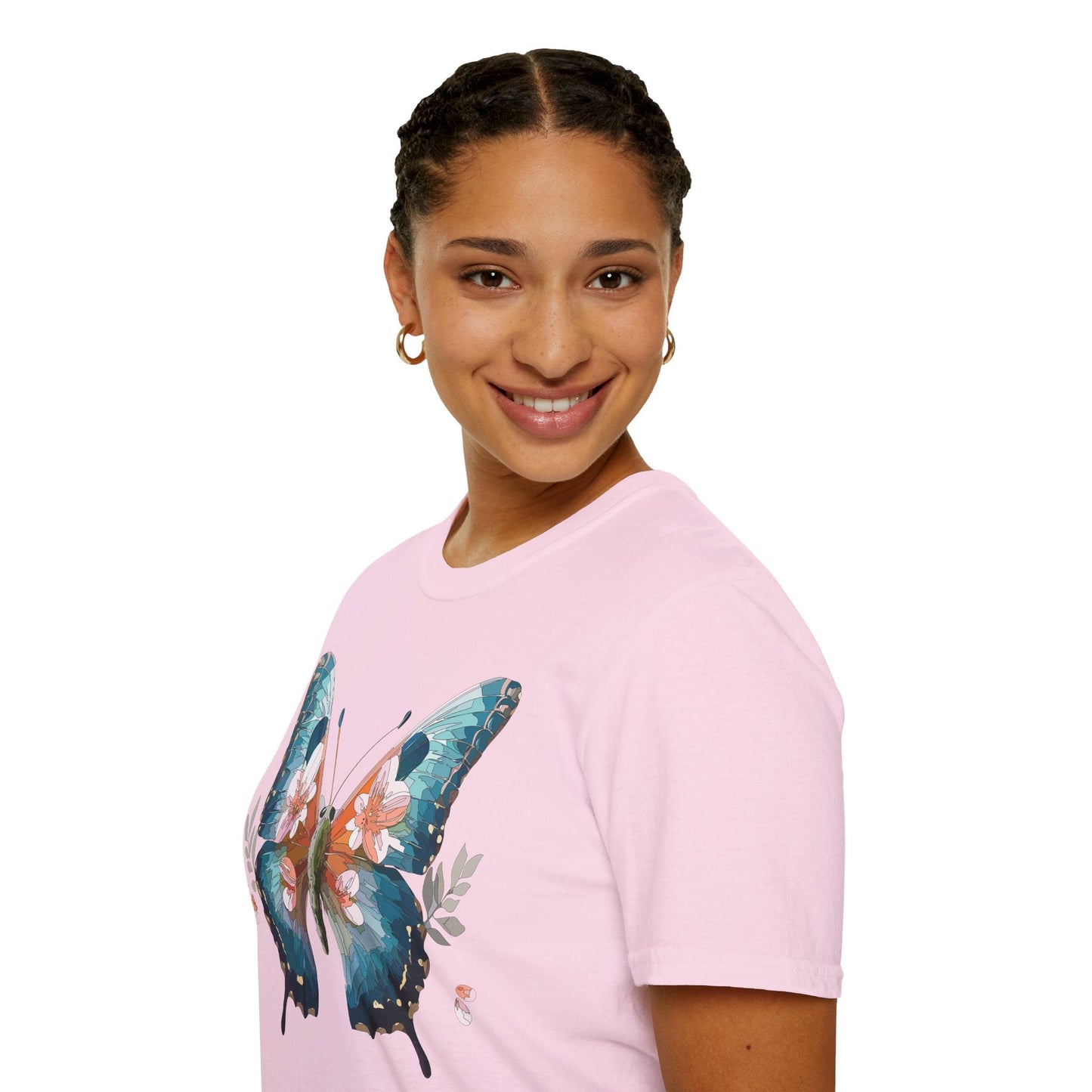 Butterfly Shirt Unisex T Shirt Monarch Butterfly Print Gildan Softstyle 64000 Cotton Tee Classic