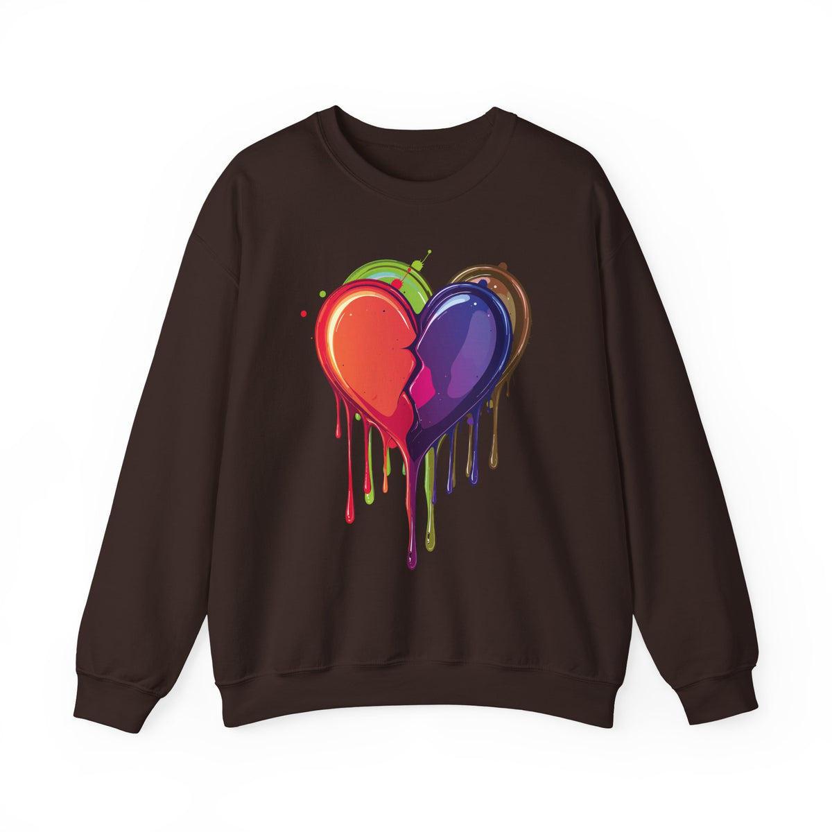 Double Bleeding Heart Sweatshirt, Big Heart Sweatshirt, Love Sweatshirt, Valentine's Day Sweatshirt, Heart Sweatshirt 119