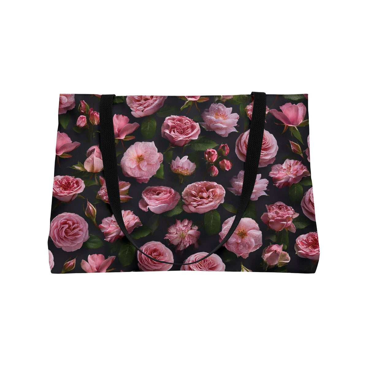 Floral Print Poly Canvas Weekender Bag 7