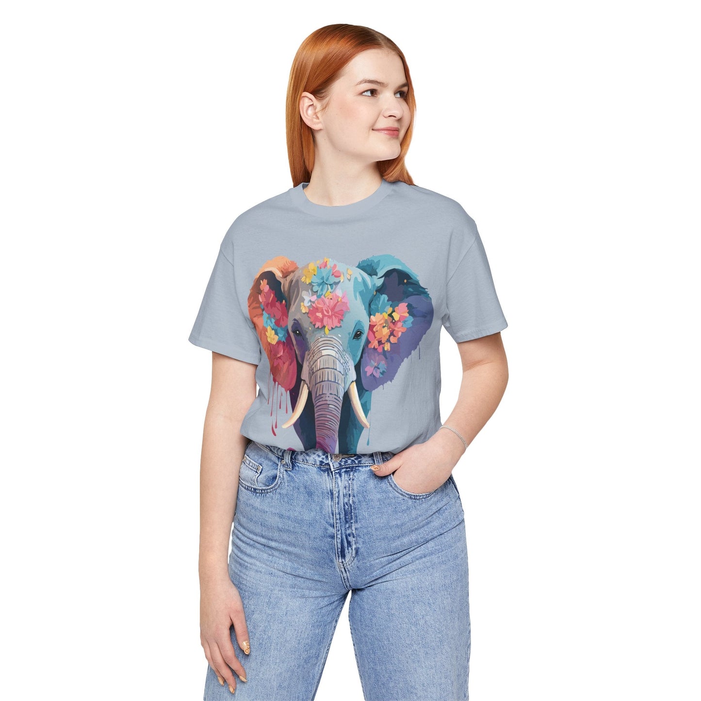 Elephant Graphic Tee By Adelpha Unisex Short Sleeve Shirt With Vintage Artwork Design