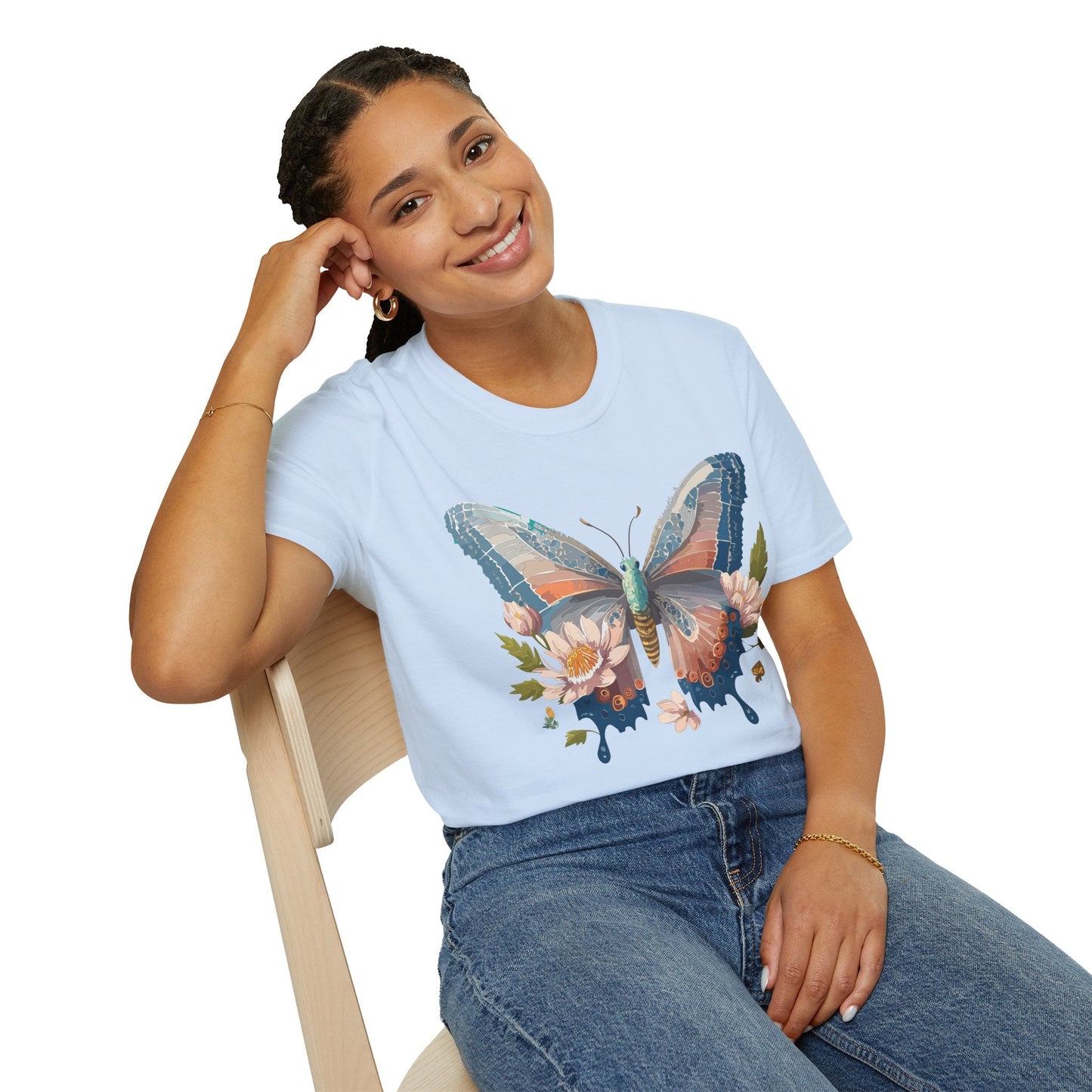Butterfly Shirt Unisex T Shirt Monarch Design Softstyle 64000 Ring Spun Cotton Tee