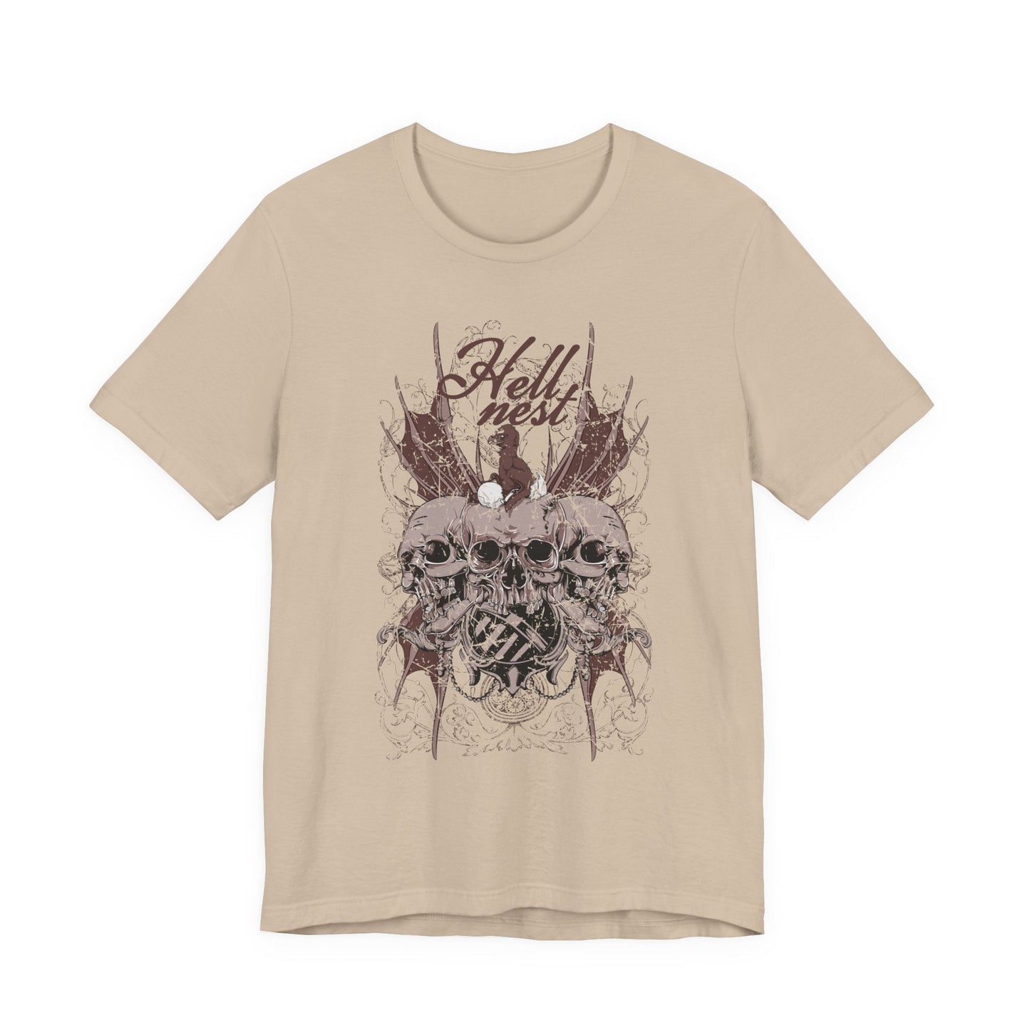 Skull Cluster graphic tee Gothic skulls grunge floral design