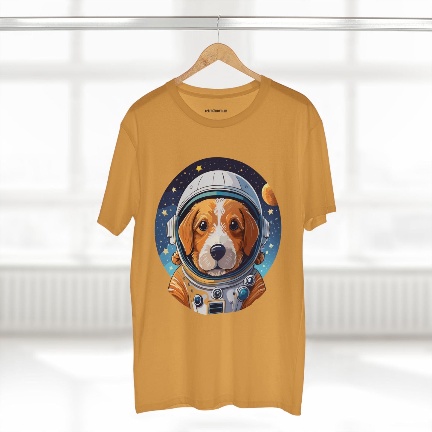 Unisex Dog Art Shirt Premium Cotton Tee With Original Retro2Nova Design From Art Collection For Everyday Comfort