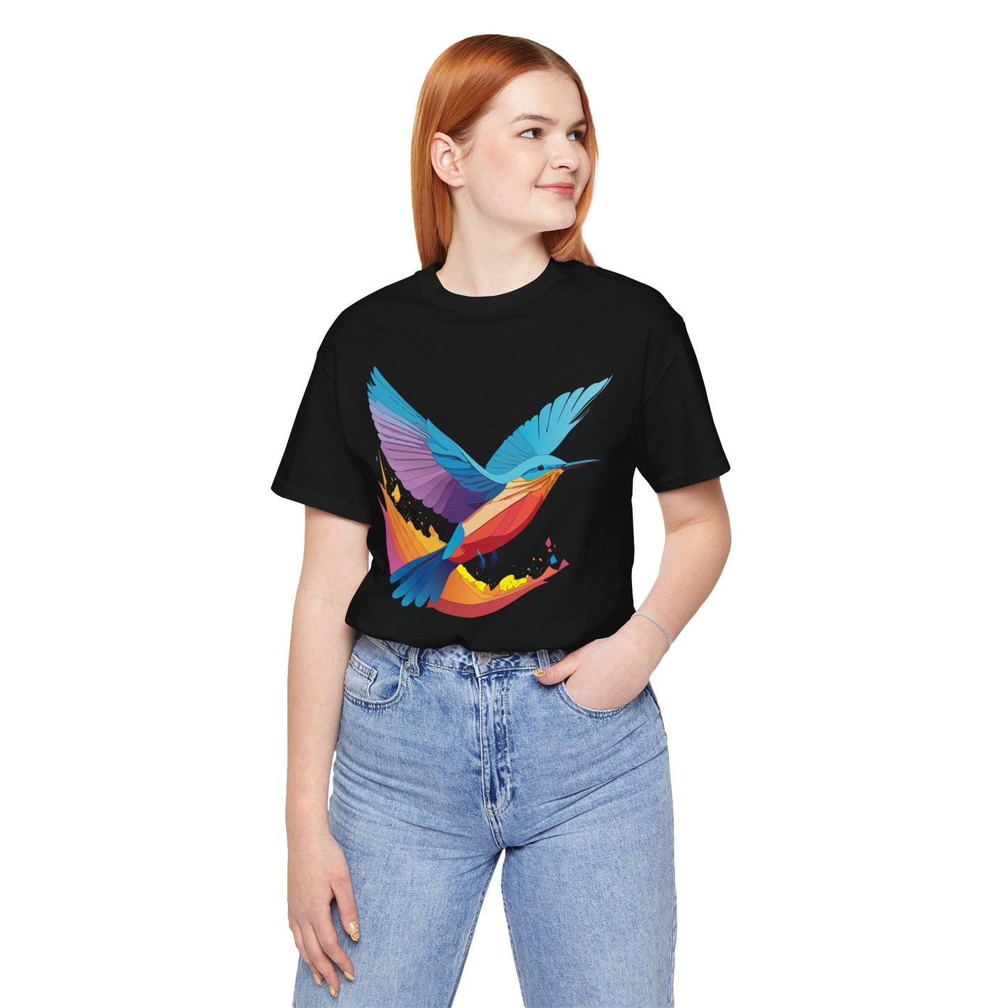 Unisex Animal Shirt Art Design Tee With Wild Animals Print Soft Comfortable Short Sleeve Tee
