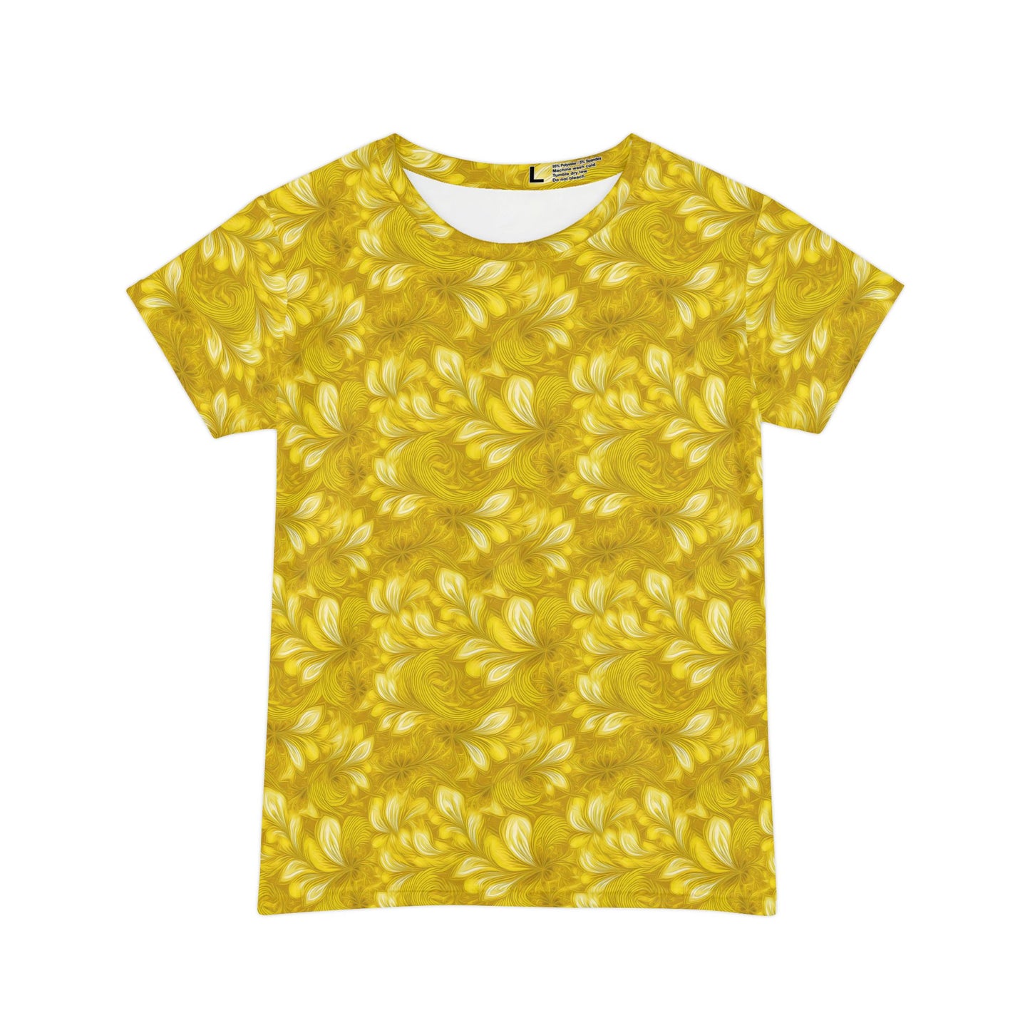 Women Poly Span T-Shirt with Floral Print