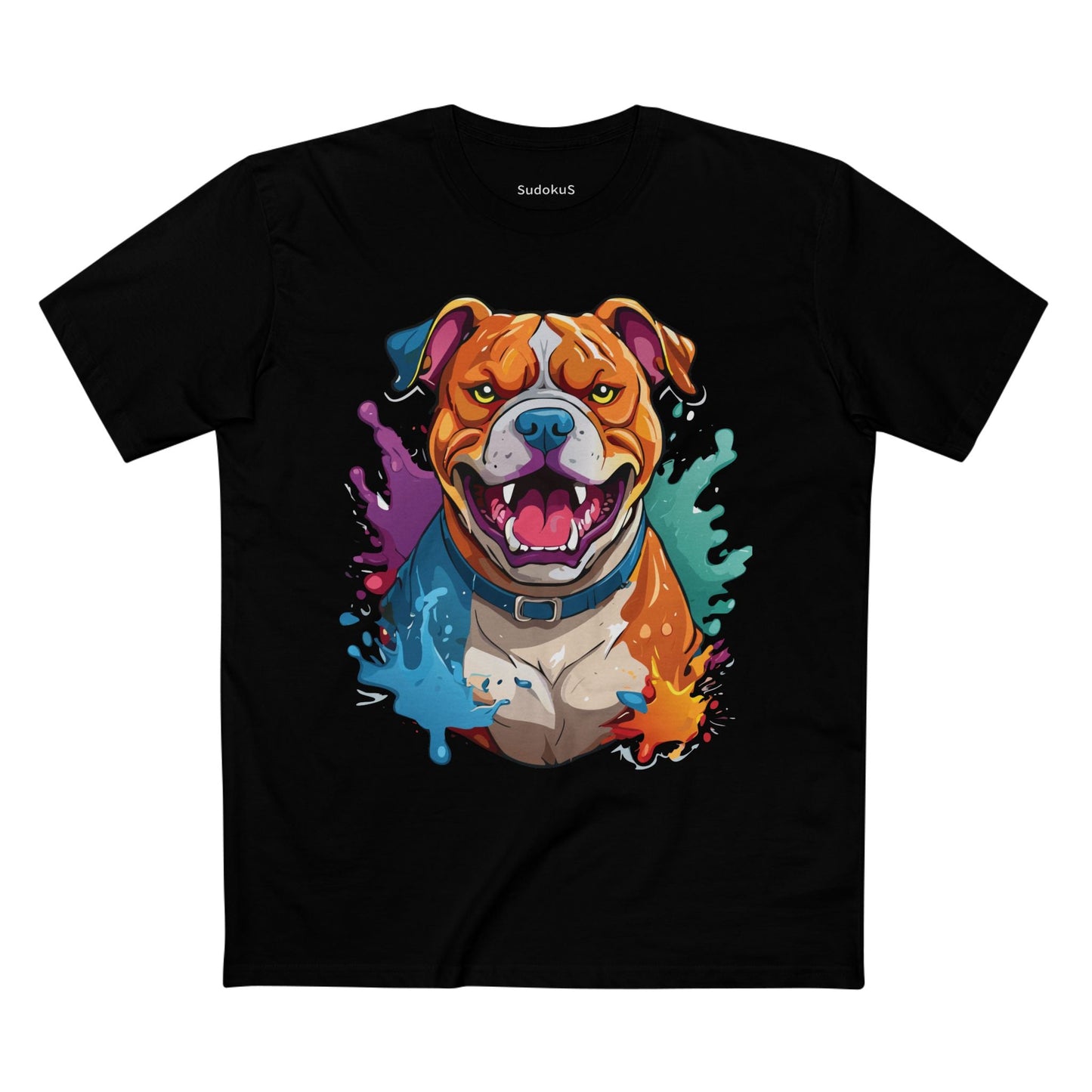 Dog Graphic Unisex 100 Cotton Staple Tee with Animal Design Artwork 34
