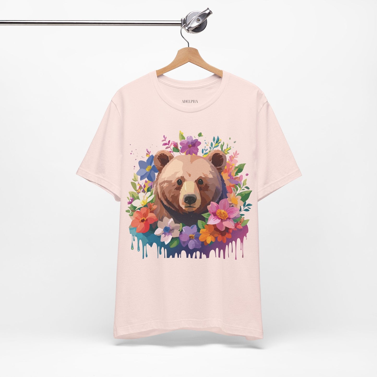 Bear Graphic Unisex 100 Cotton Short Sleeve Art Design Vintage T-Shirt 4