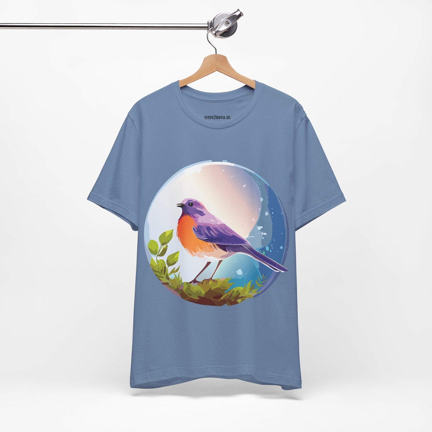 Unisex Animals And Bird Shirt Graphic Cotton T Shirt With Original Retro2Nova Art Premium Short Sleeve Tee