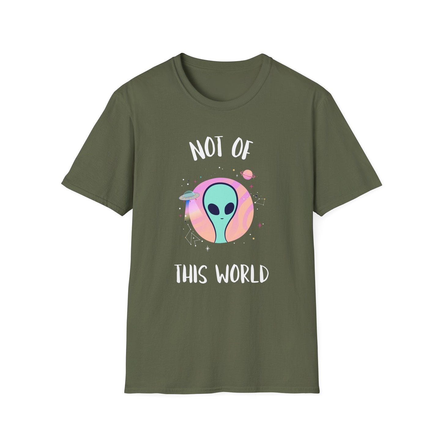 Alien Graphic TShirt  Not Of This World Cute Pastel UFO Tee