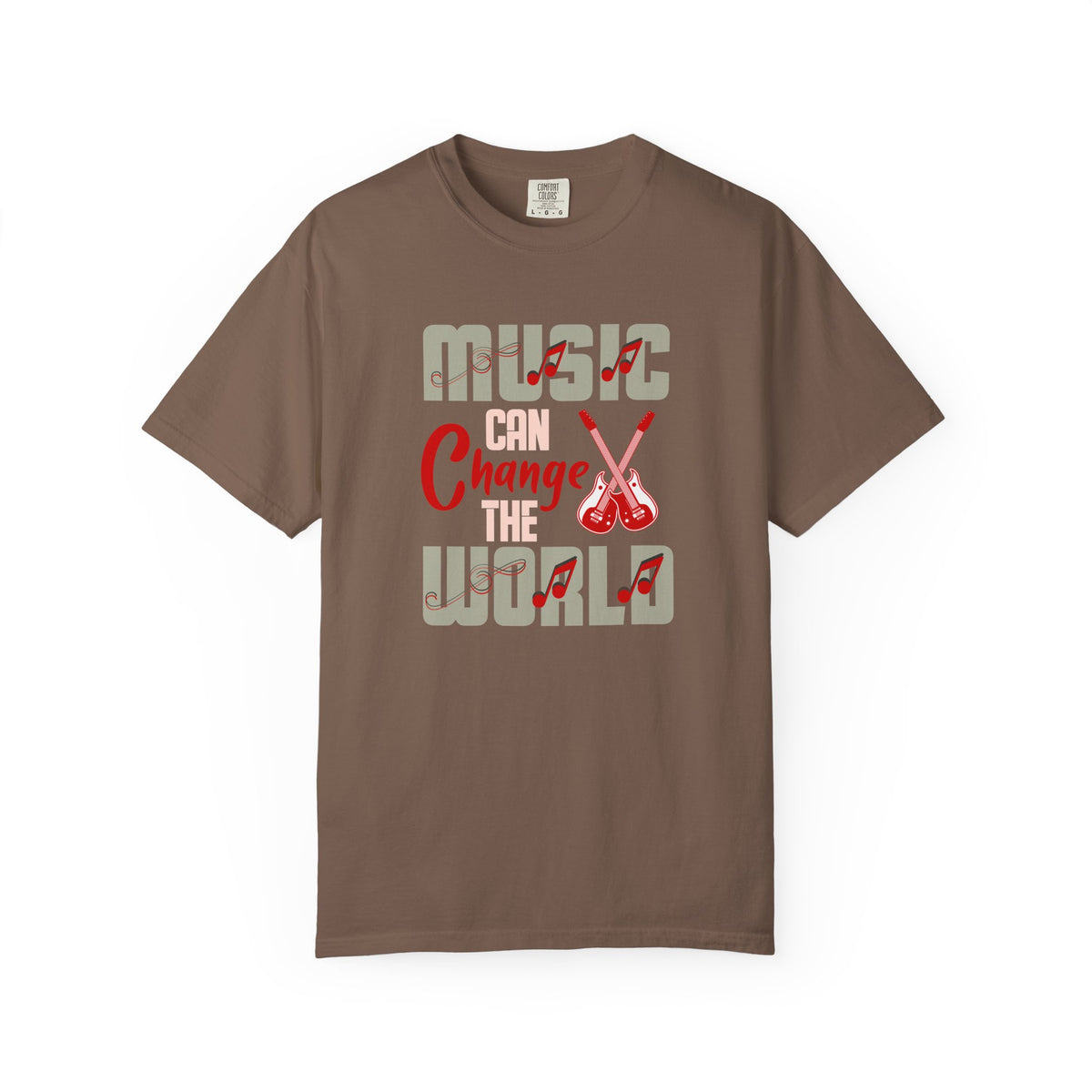 Music Can Change the World T-shirt Guitar Graphic Music Unisex Cotton Tee 062