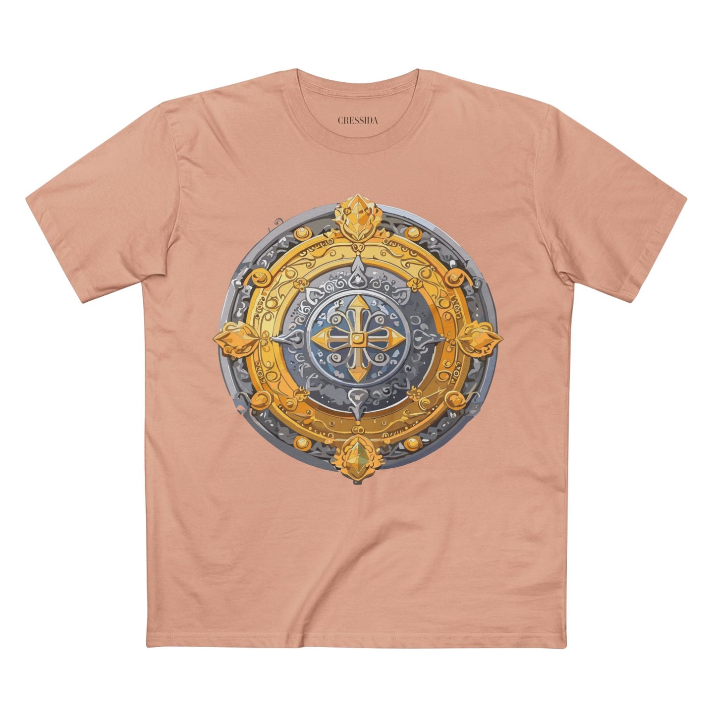 Antique Gold Coin Graphic Design T-Shirt Unisex 100 Cotton With Golden Print Artwork Tee 8