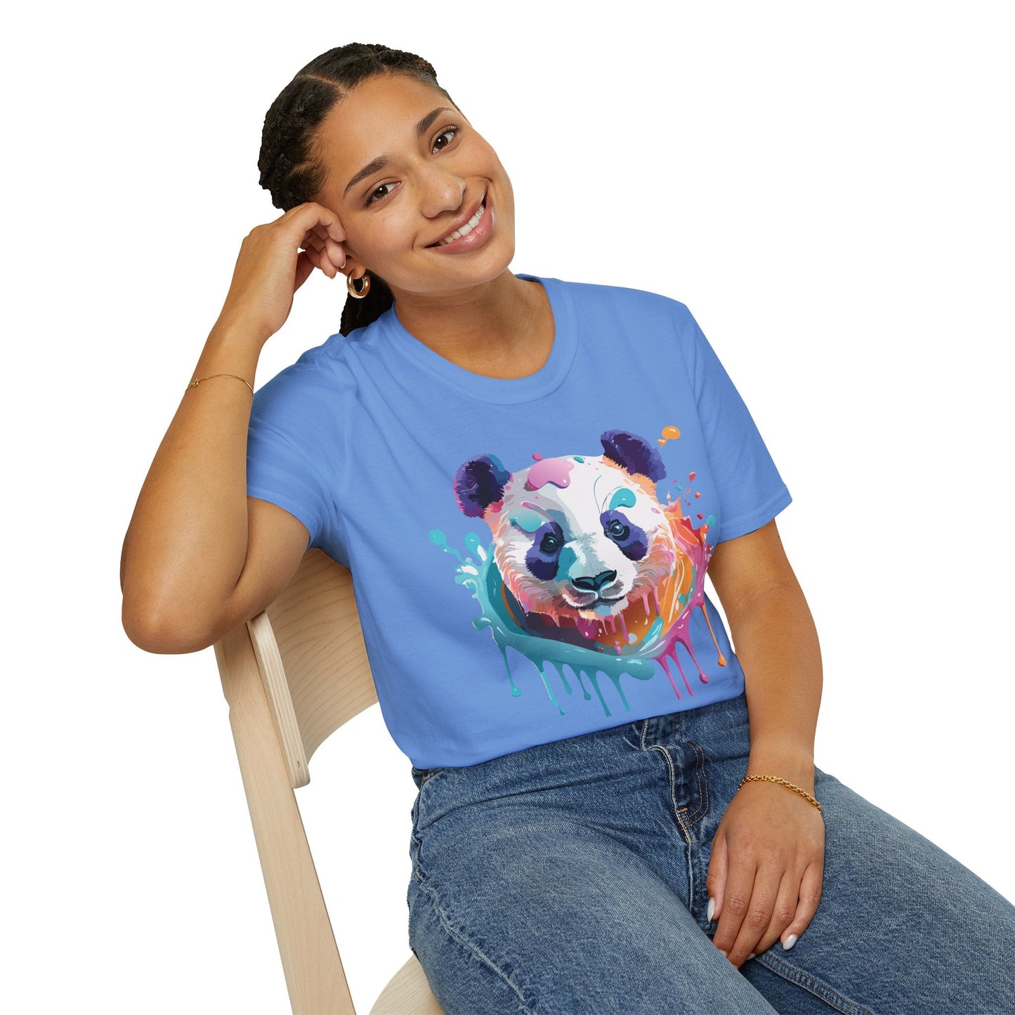 Panda Shirt T Shirt Softstyle 64000 Gildan 100 Percent Ring Spun Cotton Comfortable Animal Tee