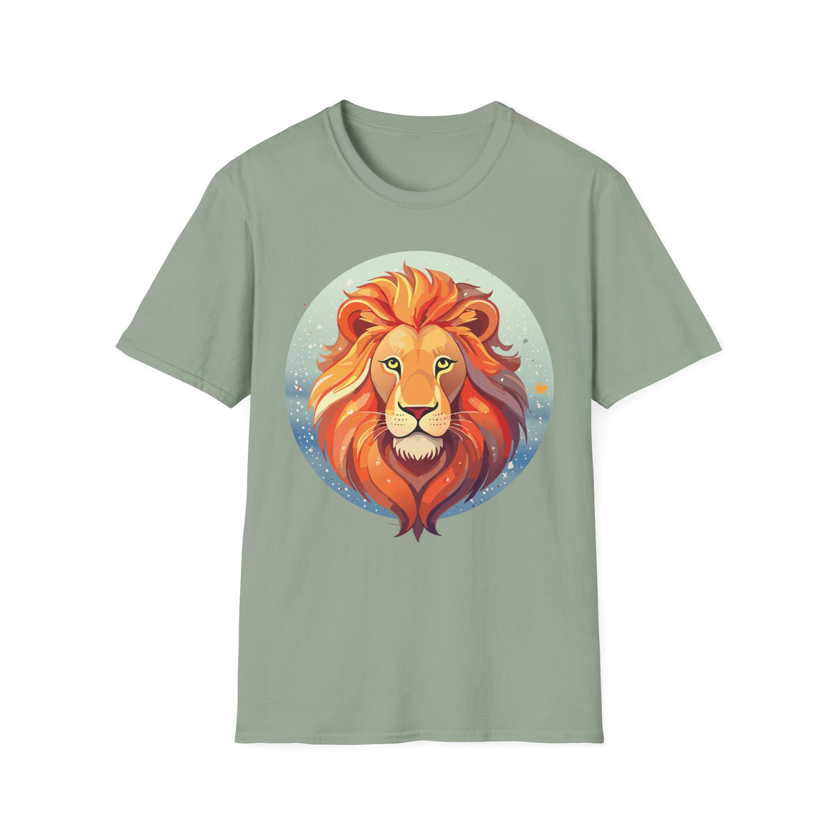 Majestic Lion Portrait T-Shirt | Colorful Roaring Mane Graphic
