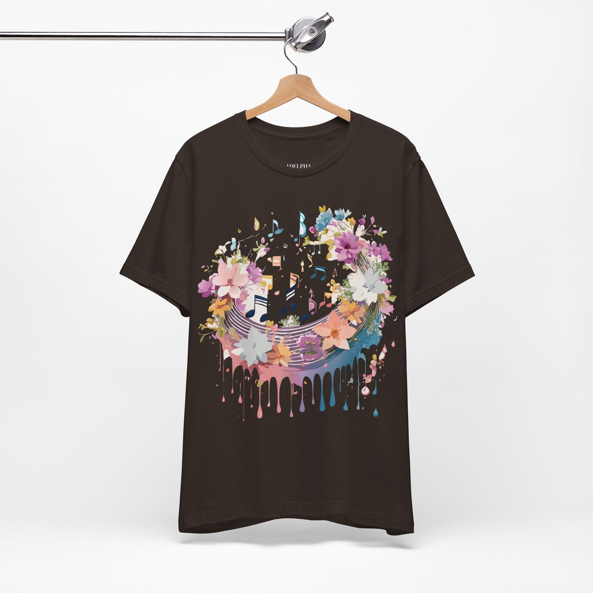 Music Graphic Unisex Cotton Bella+Canvas Tee with Art Design n152