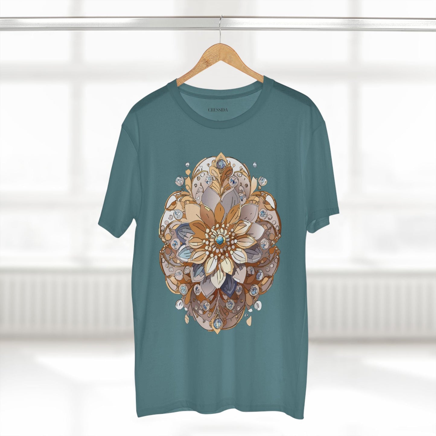 Floral Graphic T-Shirt Unisex 100 Cotton Art Design with Antique Flowers Tee 10