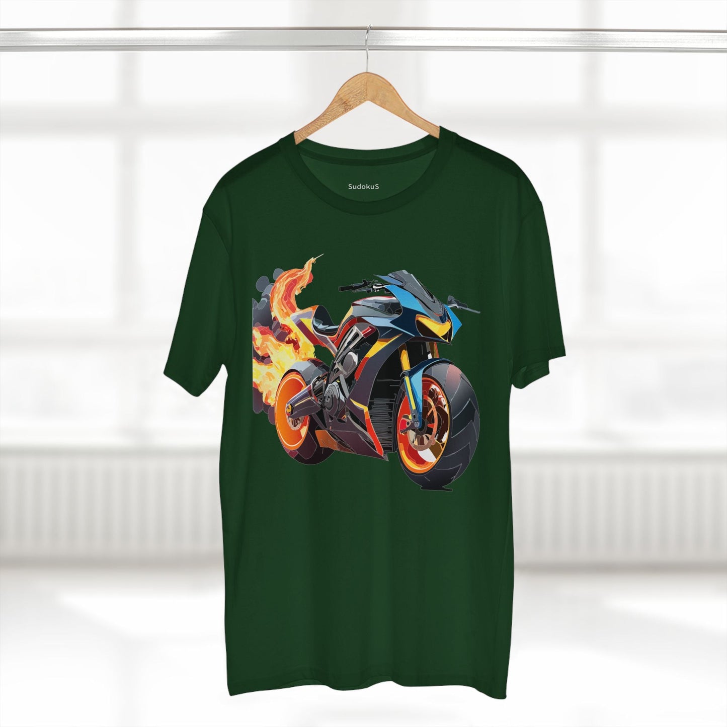 Moto Bike Graphic Unisex 100 Cotton Staple Tee 20