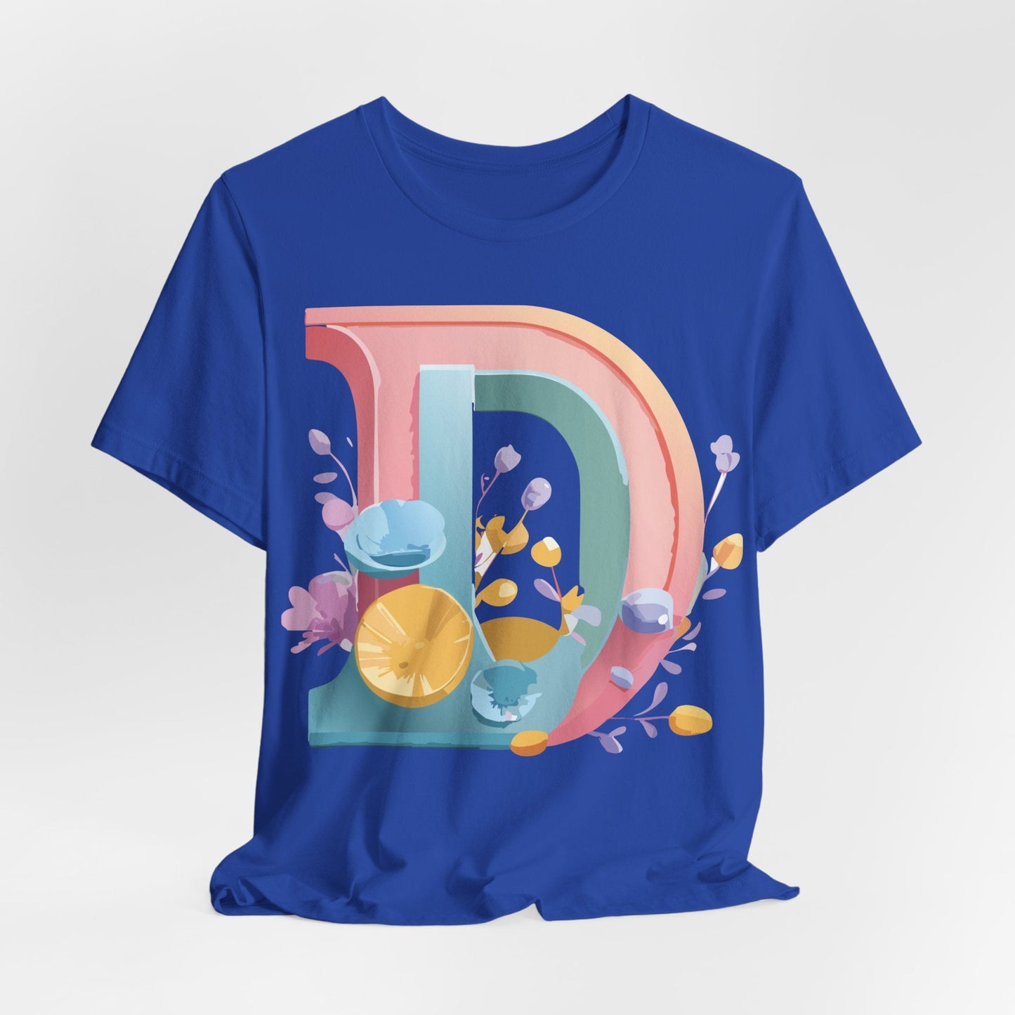Letter D Shirt Unisex Jersey Graphic Tee From Adelpha With Vintage Inspired Artwork Short Sleeve