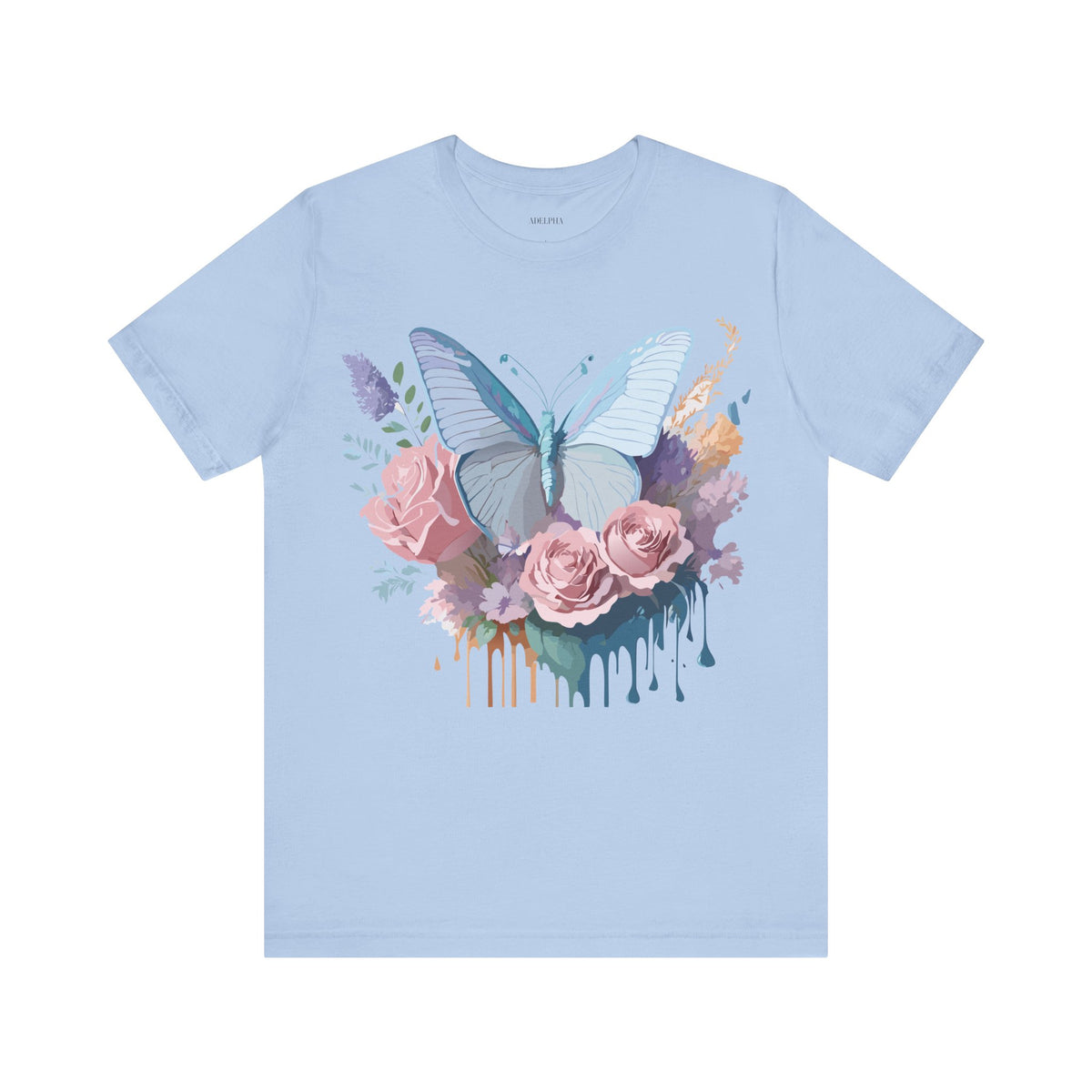 Butterfly Graphic Unisex Cotton Bella+Canvas Tee with Art Design n31