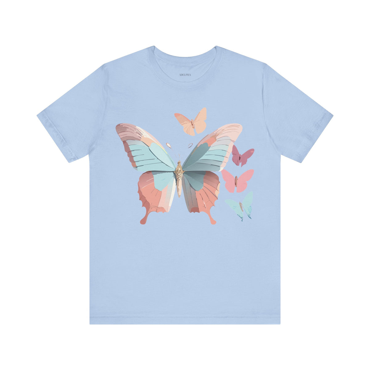 Butterfly Graphic Unisex Cotton Bella+Canvas Tee with Art Design n111