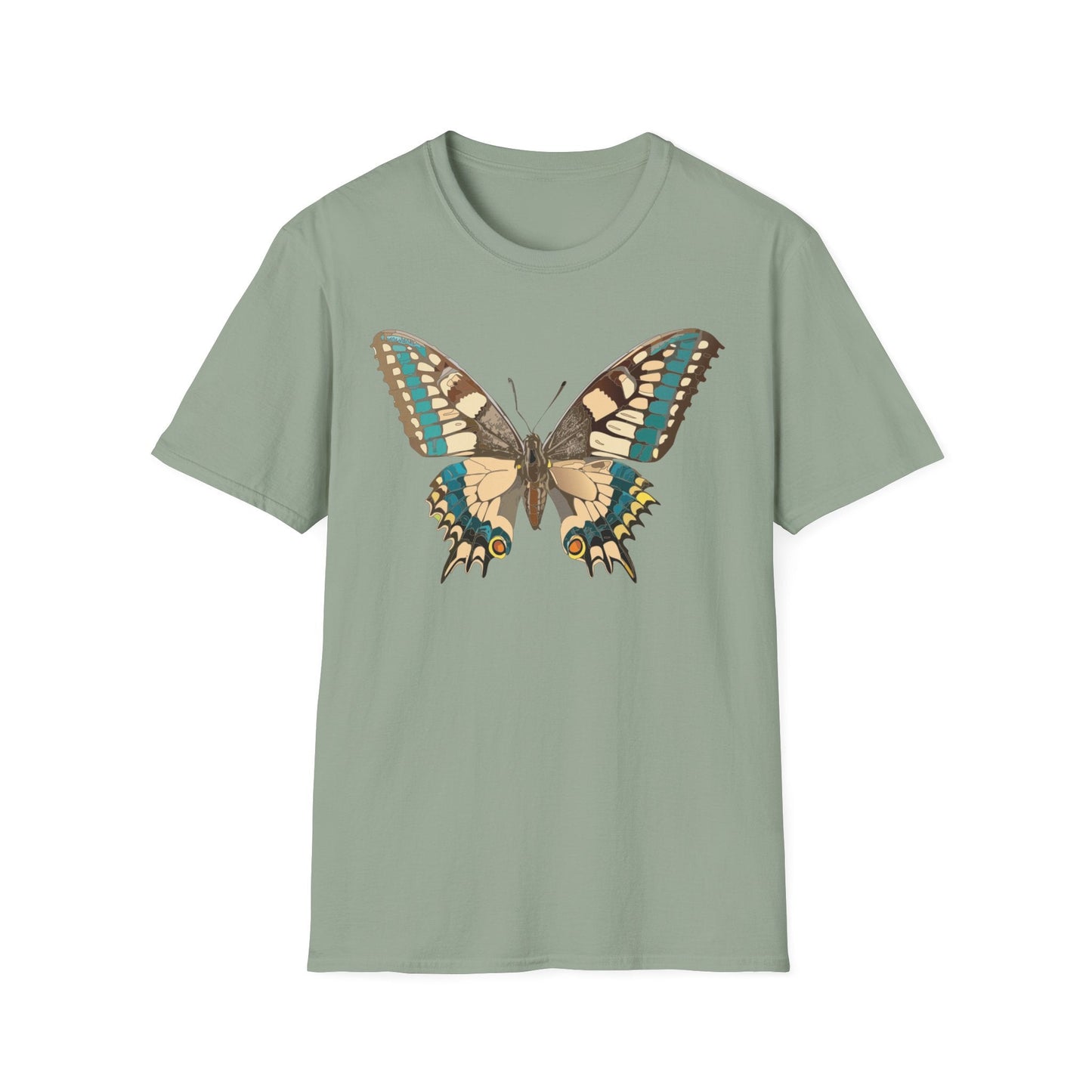 Unisex Butterfly T Shirt Softstyle 64000 Ring Spun Cotton Lightweight Tee Breathable Everyday Comfort