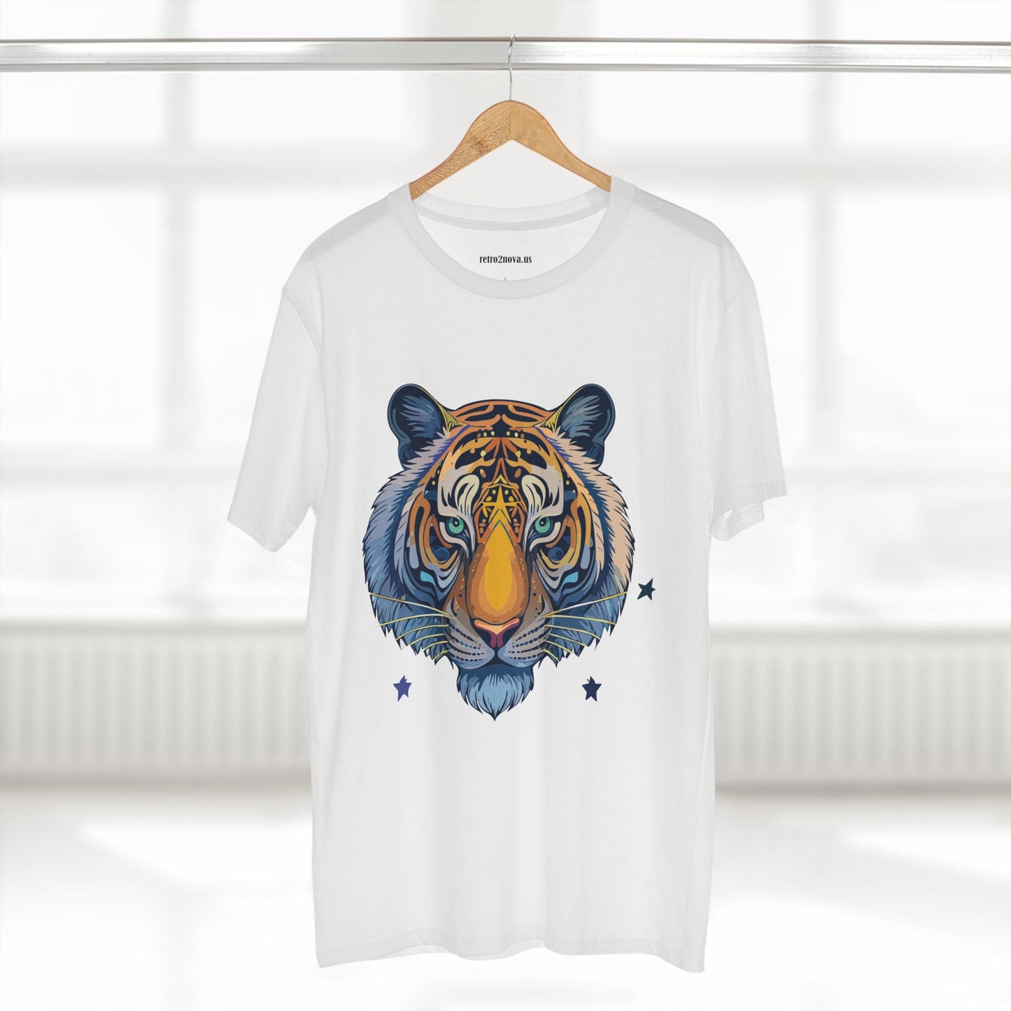 Unisex Tiger Shirt Premium Cotton Staple Tee With Original Art Design From Retro2Nova Art Collection For Everyday Comfort