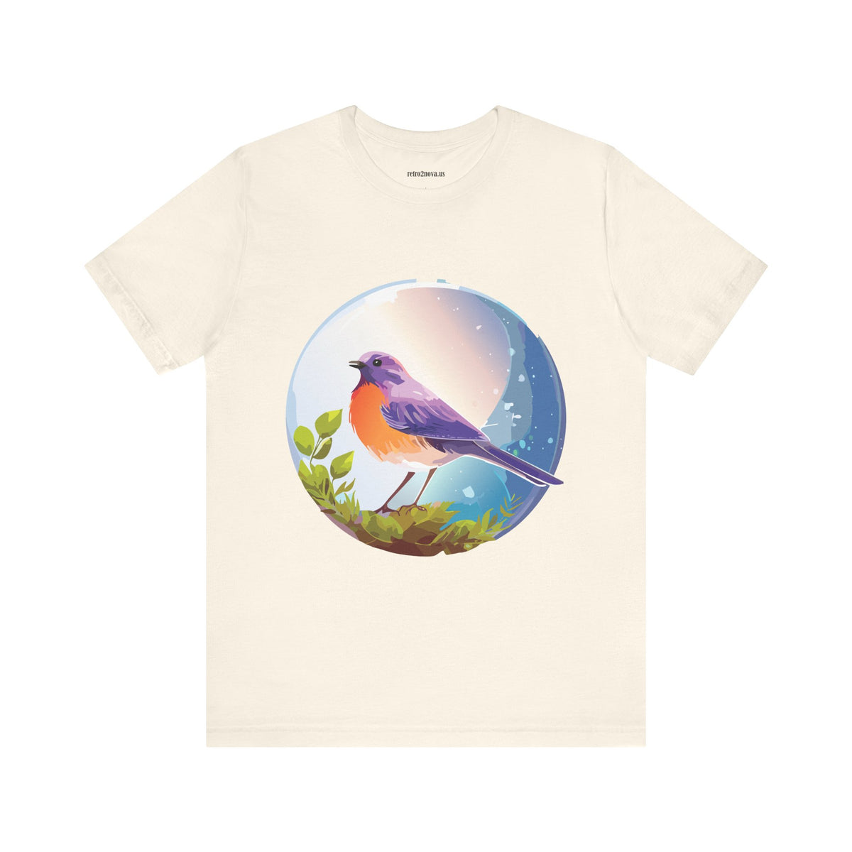 Bird Graphic Unisex Cotton Bella+Canvas Tee with Animal Design ab3