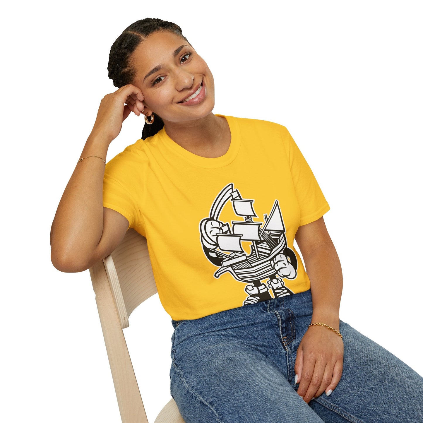 Cartoon T Shirt Animation Tee Funny Unisex Gildan Softstyle 64000 Cotton Art Design