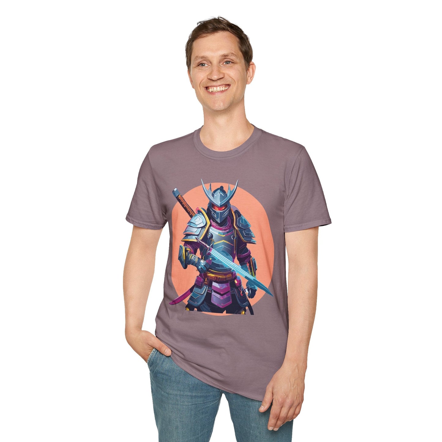 Samurai Shirt Unisex Tee Gildan Softstyle 64000 One Hundred Percent Ring Spun Cotton Comfort