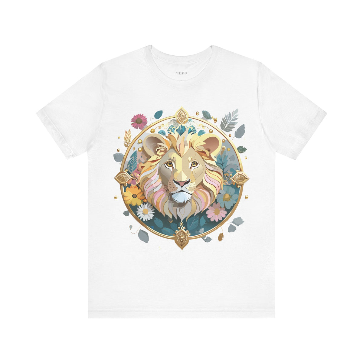 Medallion Graphic Unisex Cotton Bella+Canvas Tee with Art Design d31