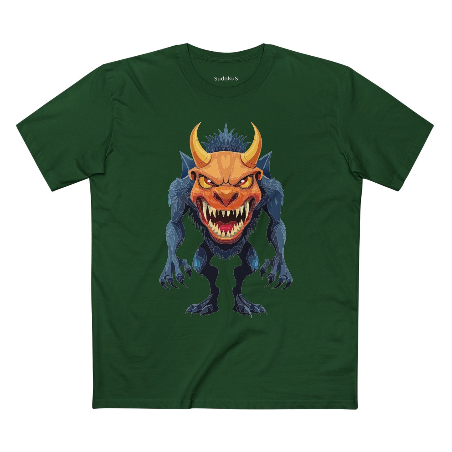 Cartoon Monsters Graphic Unisex 100 Cotton Staple Tee 5