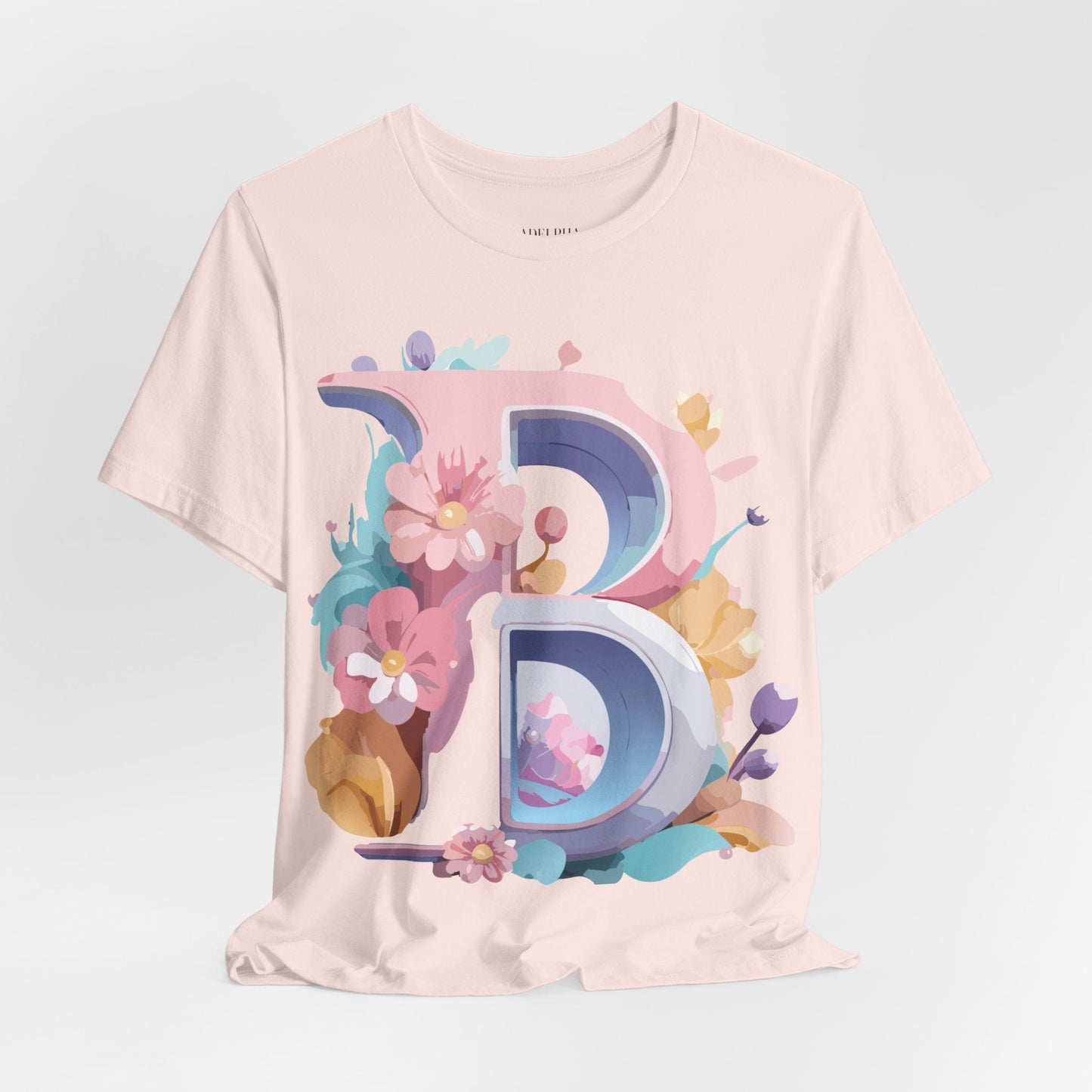 Letter B Shirt Unisex Graphic Tee By Adelpha With Vintage Inspired Artwork Short Sleeve