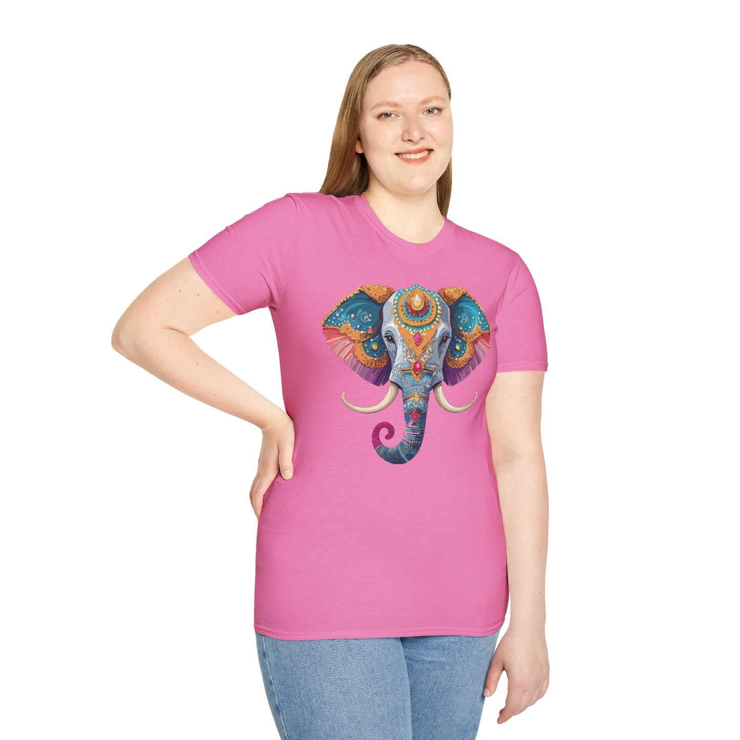 Elephant Shirt Unisex Elephant Tee Softstyle Cotton Gildan 64000 Animal Tee Graphic Elephant Tee