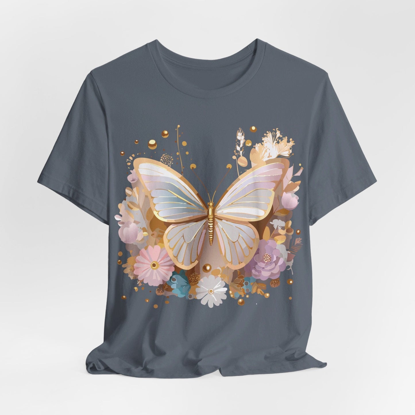 Unisex Graphic Tee With Adelpha Artwork Vintage Butterfly Inspired Art Design Tee