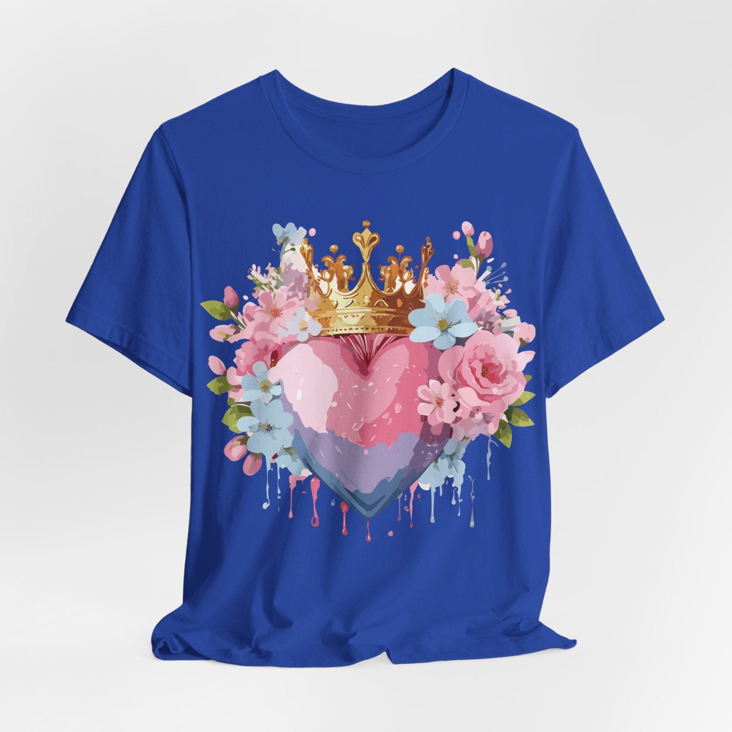 Valentine Day Graphic Unisex 100 Cotton Vintage Artwork with Love and Flower Design Tee 18