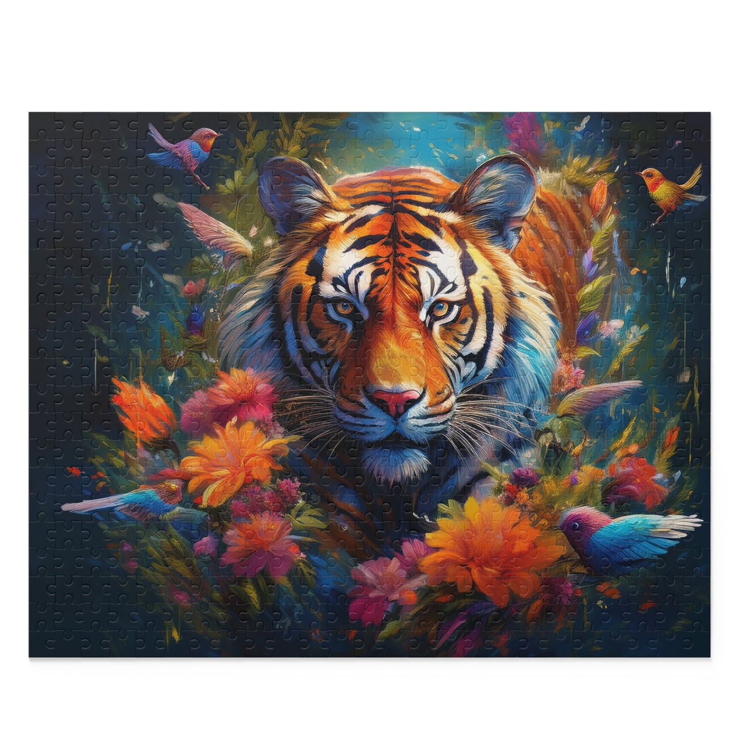 Tiger Puzzle 500-Chipboard Pieces in Box | Kids Puzzles Size: 16" x 20",  Ages 9+ and Family pn63
