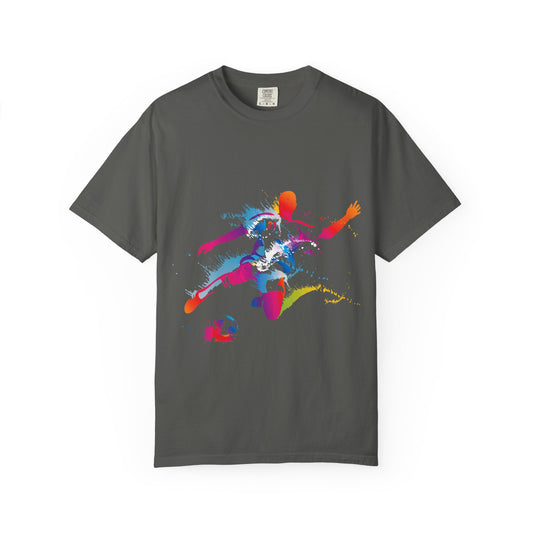 Camiseta unisex con diseño de arte deportivo.