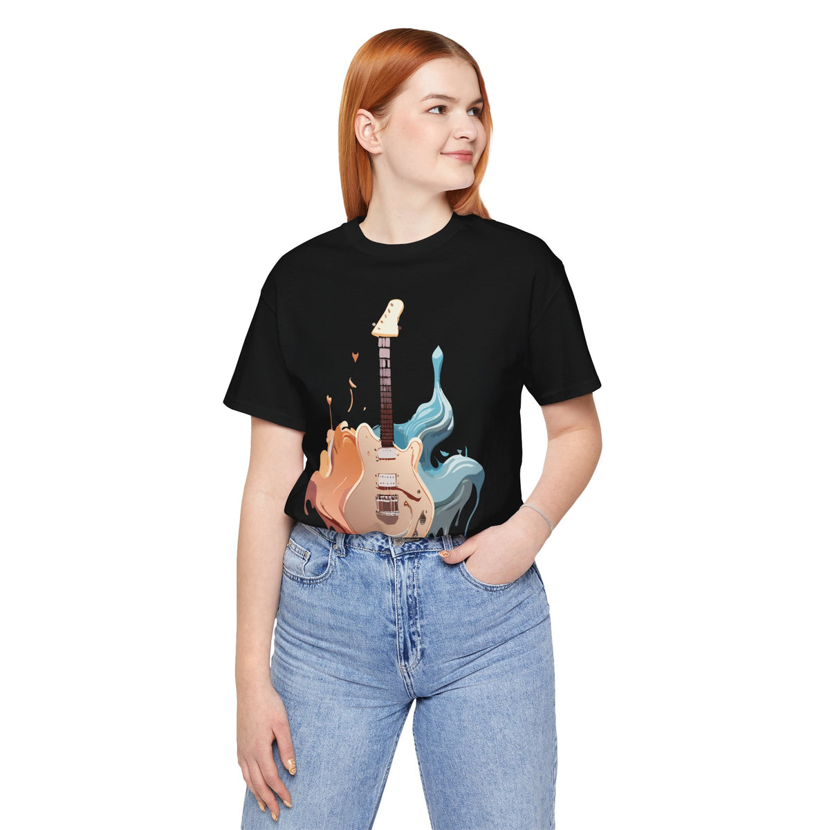 Music Graphic Unisex Cotton Bella+Canvas Tee with Art Design n167